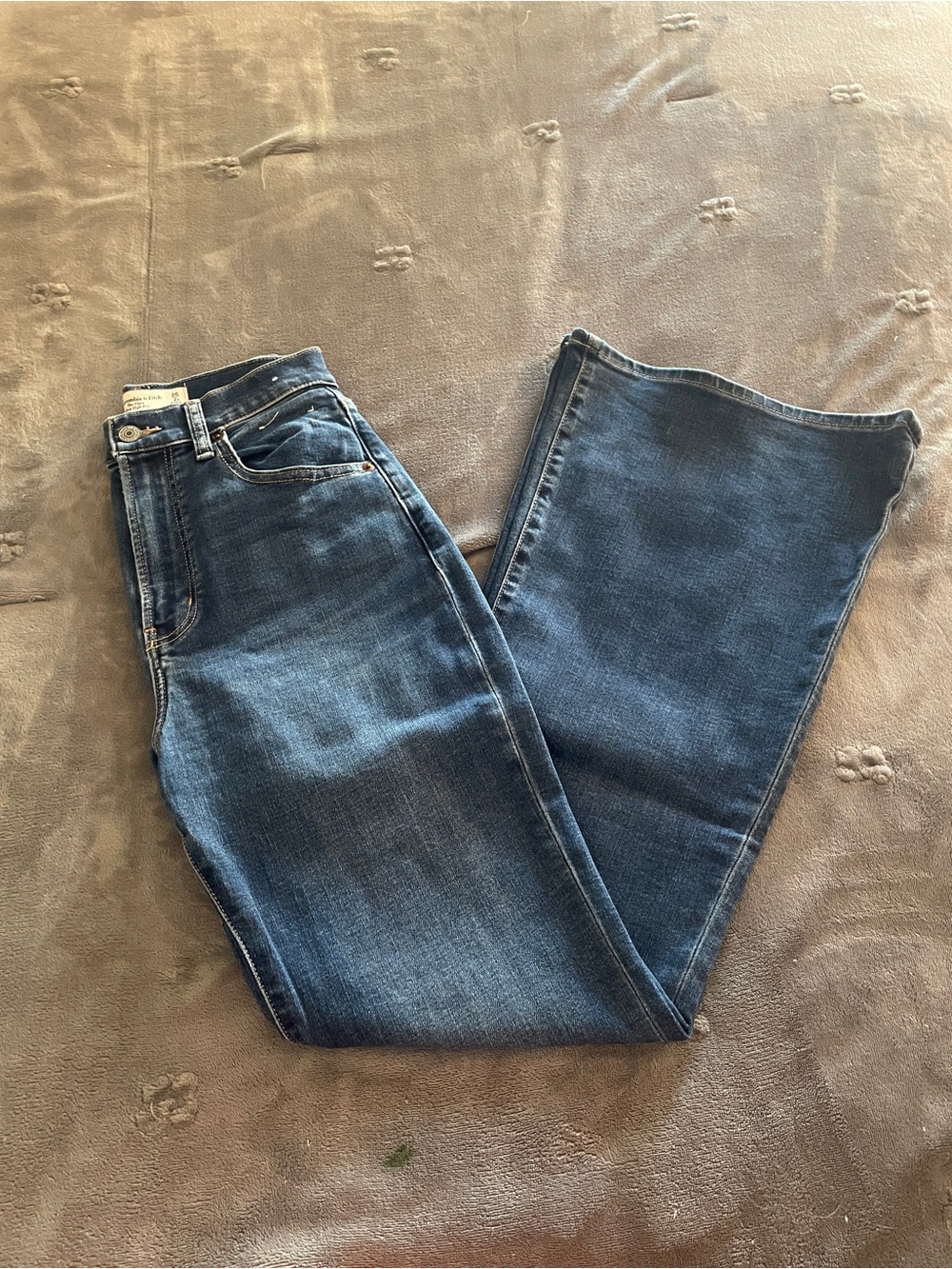 Abercrombie & Fitch Dark Blue Flare Jeans - Picture 1 of 5